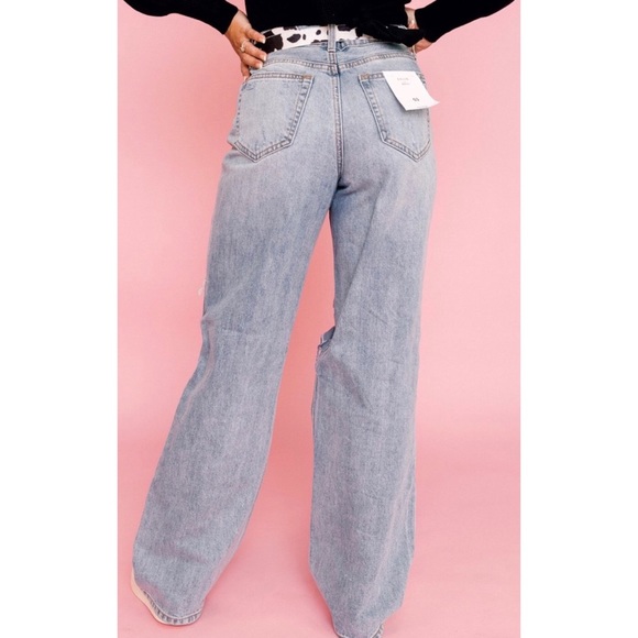 PRICE DROP 90’s Boyfriend Distressed Highest Rise Denim Jeans - Picture 4 of 11